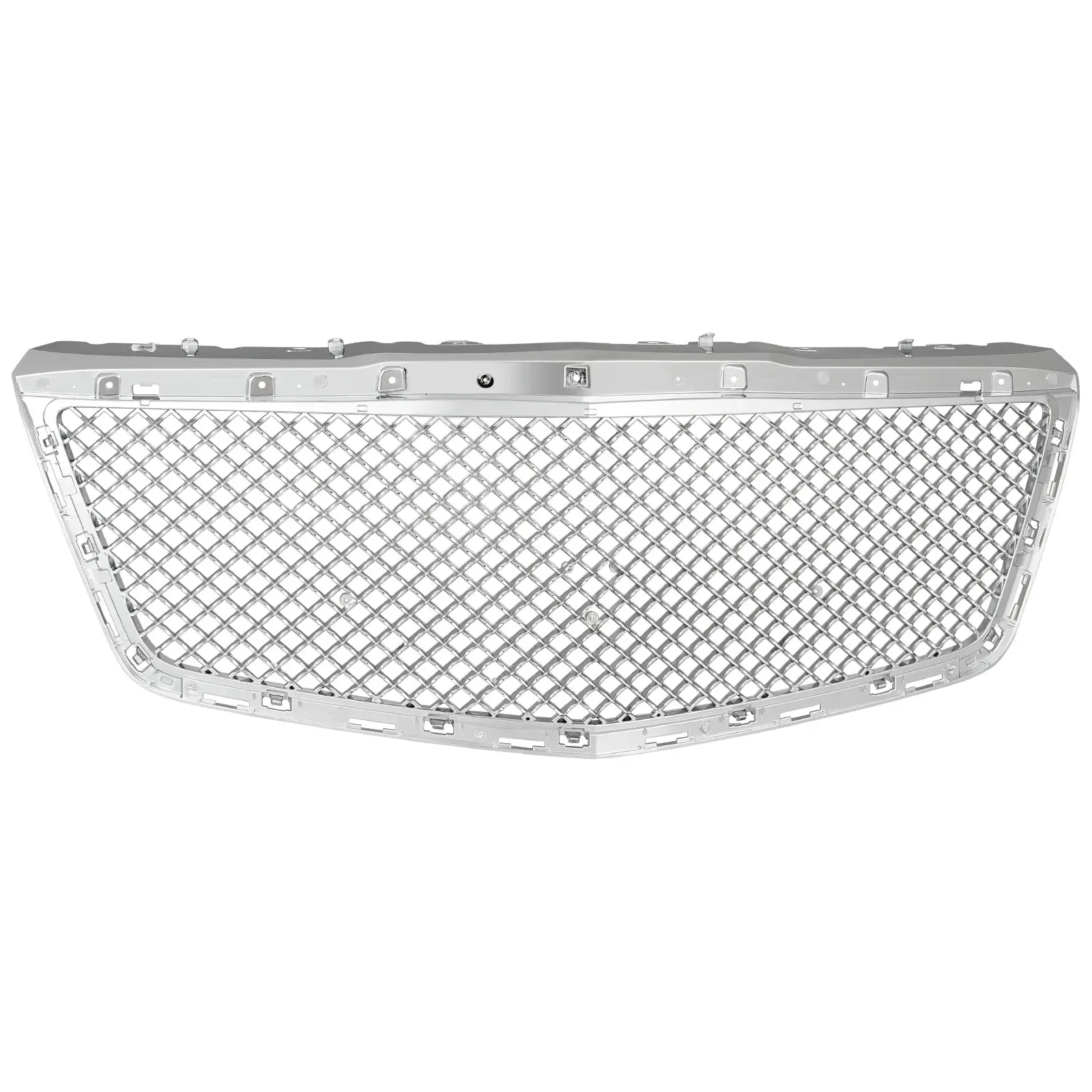 Chrome Front Upper Mesh Grille for 14-19 Cadillac CTS Sedan No Camera Mount - Image 4