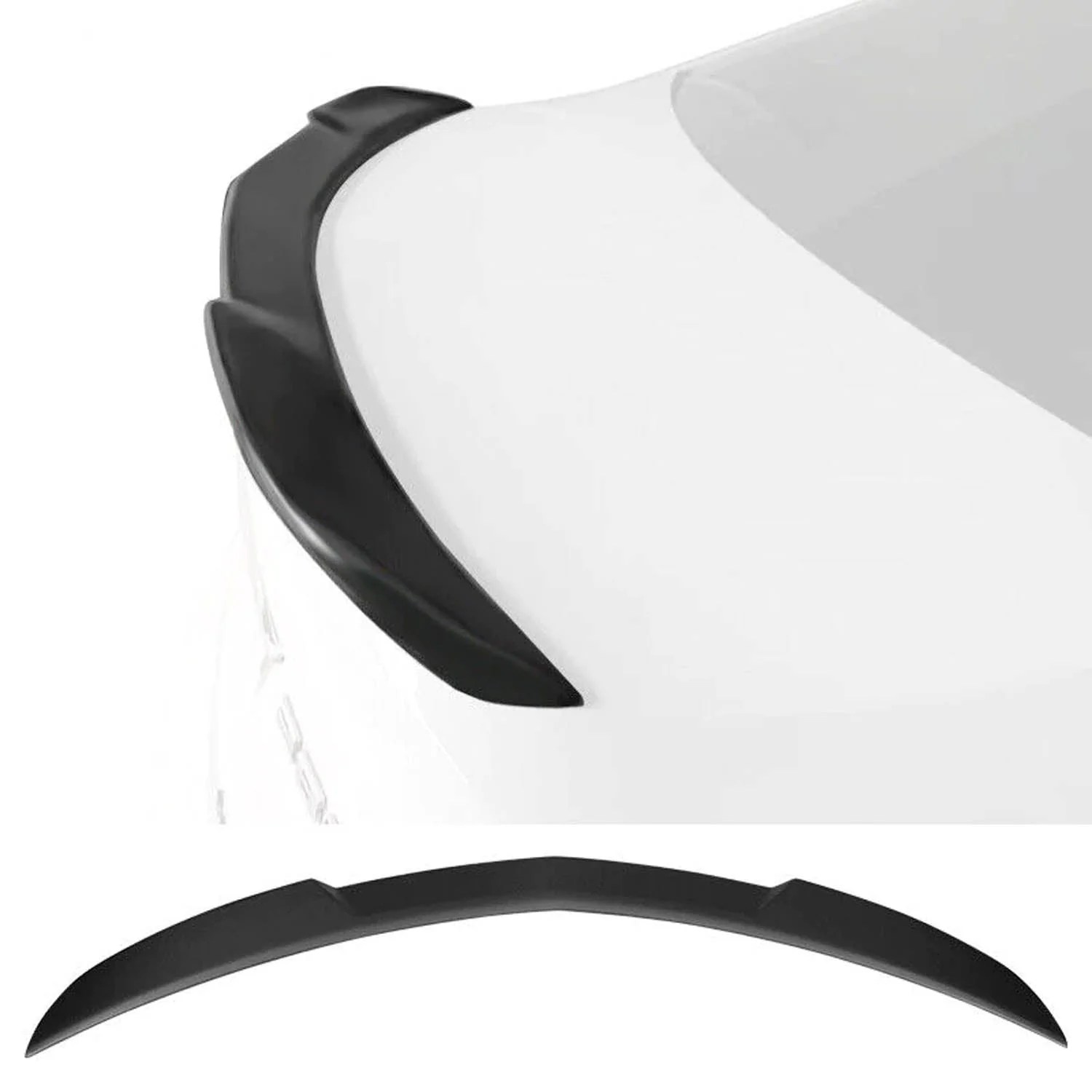 Matte Black Rear Trunk Spoiler Lip for Cadillac CT5 2020-2023 - Image 2