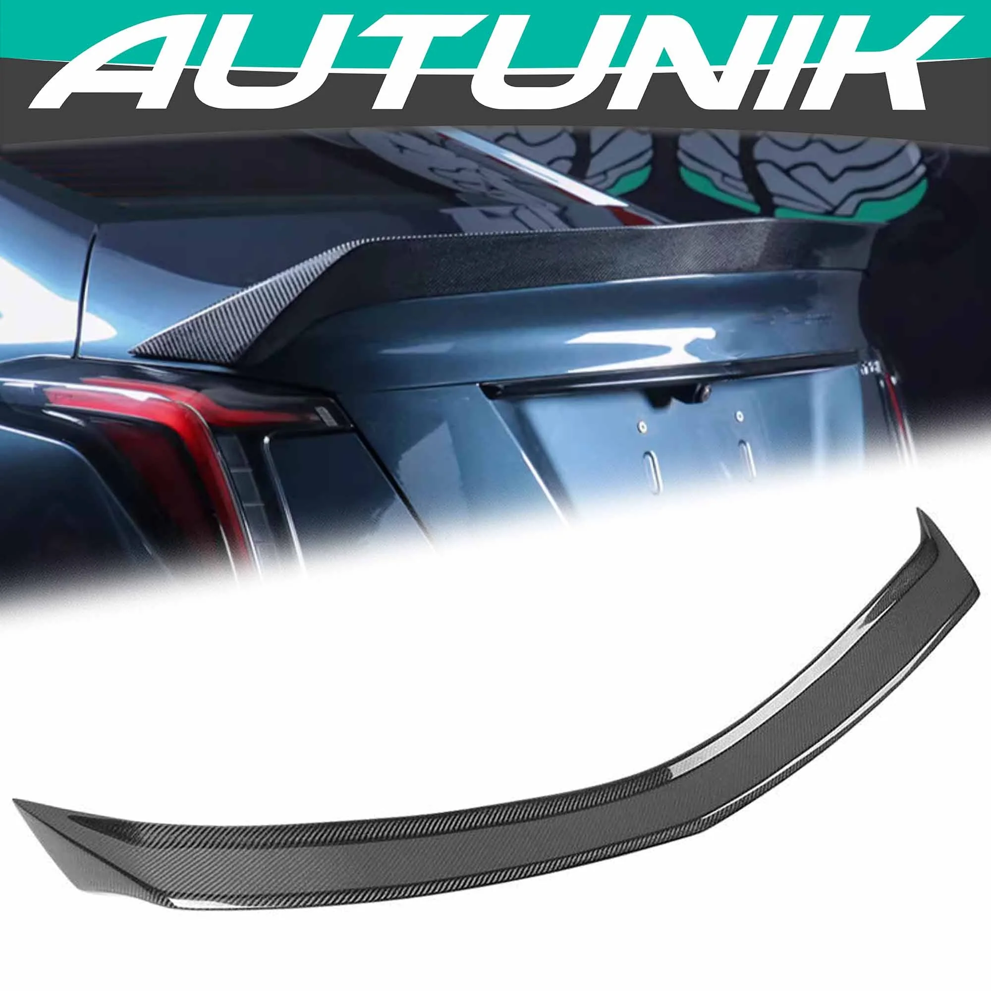 Real Carbon Fiber Rear Trunk Spoiler for Cadillac CT5 2020-2025