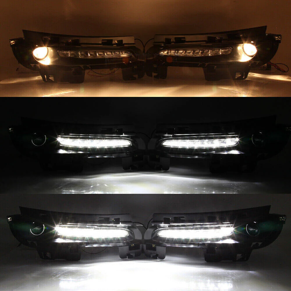 Fits 2012-2016 Jeep Grand Cherokee SRT8 LED DRL Daytime Running Fog Lights - Image 4