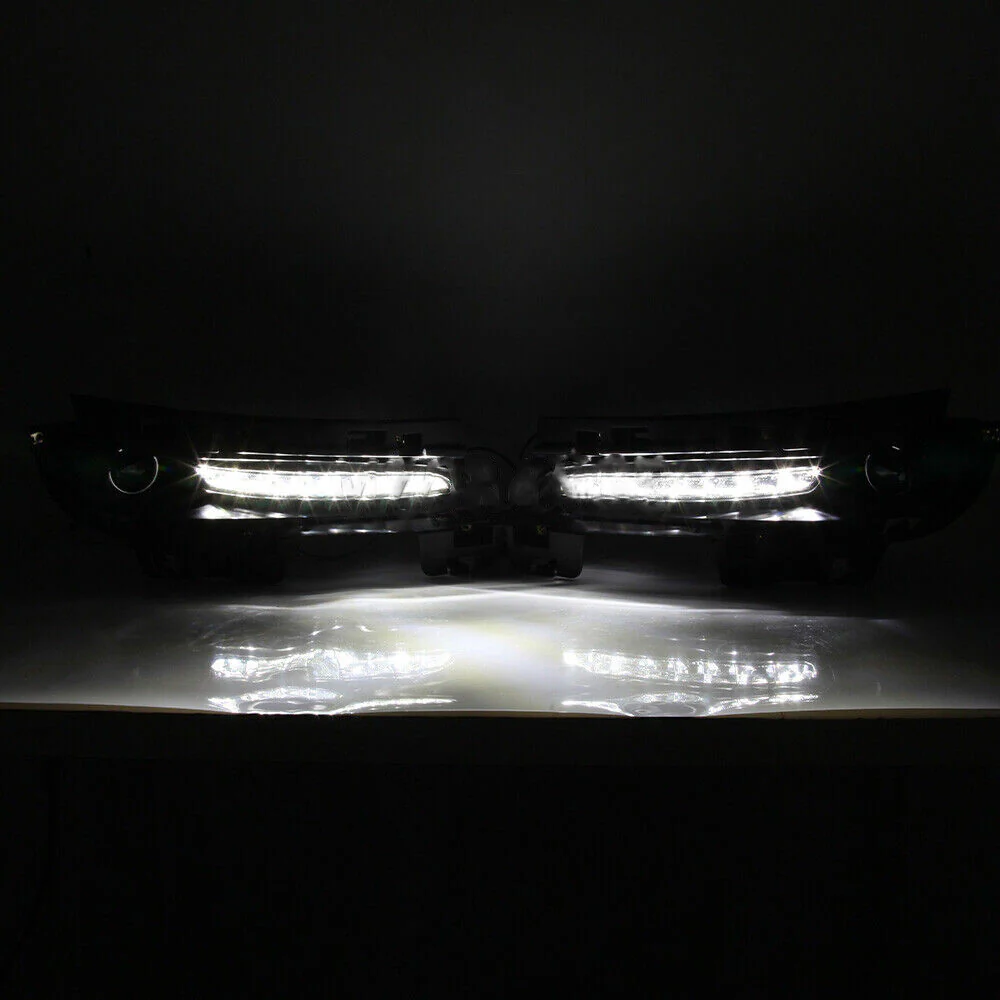Fits 2012-2016 Jeep Grand Cherokee SRT8 LED DRL Daytime Running Fog Lights - Image 6