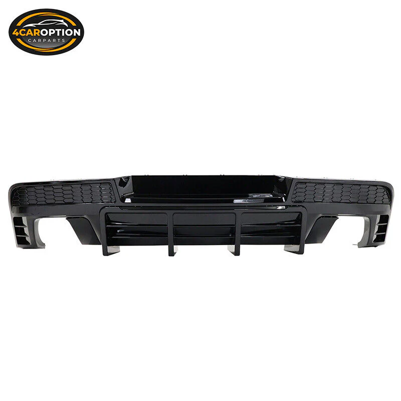 Fits 2014 2015 Chevrolet Camaro Ikon Style Rear Diffuser Bumper Lip Spoiler Gloss Black PP - Image 3
