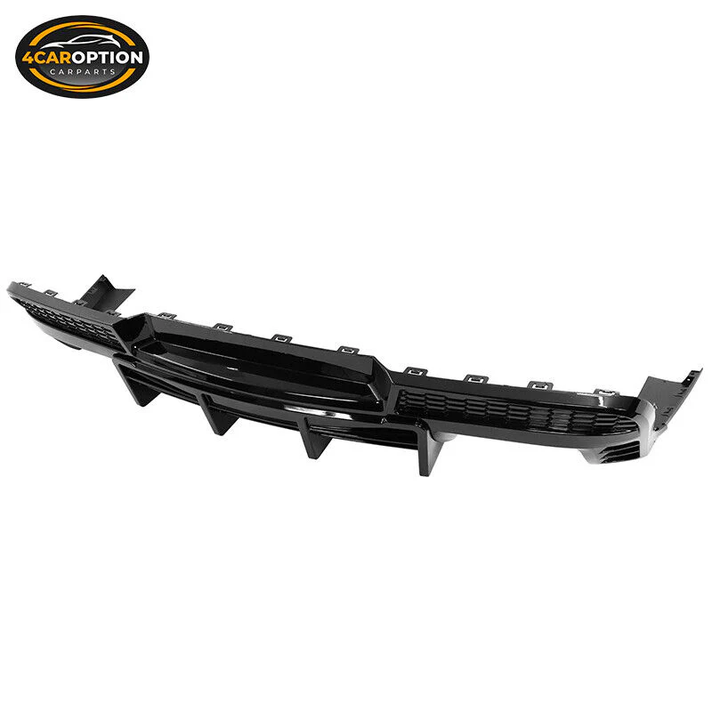 Fits 2014 2015 Chevrolet Camaro Ikon Style Rear Diffuser Bumper Lip Spoiler Gloss Black PP - Image 4