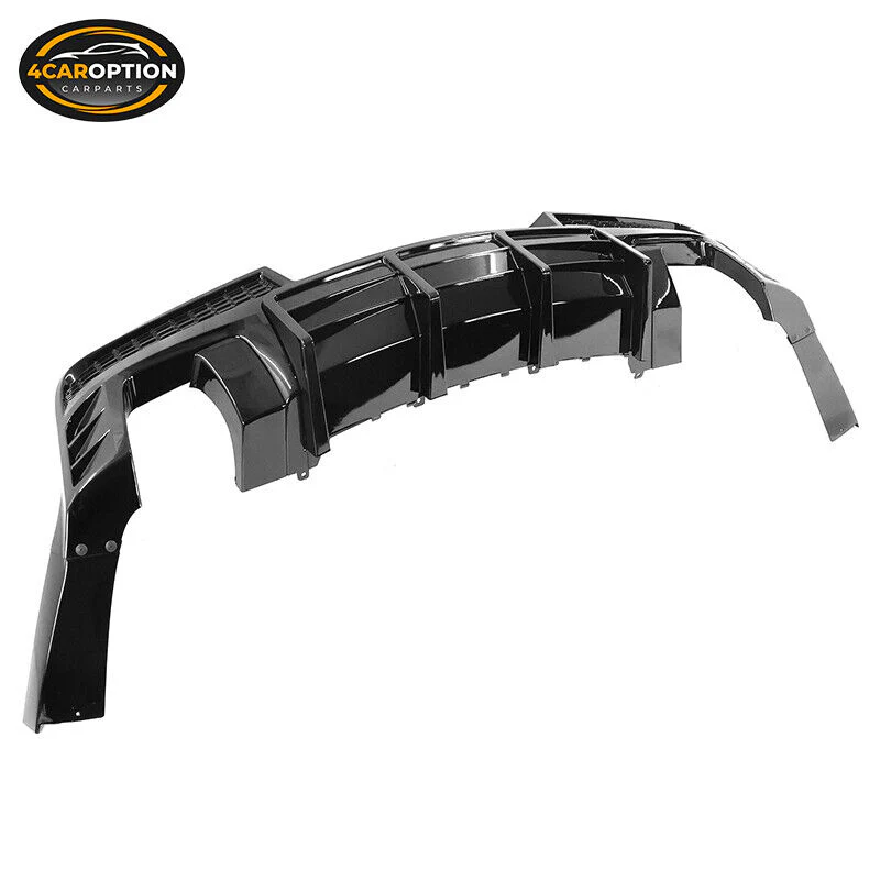 Fits 2014 2015 Chevrolet Camaro Ikon Style Rear Diffuser Bumper Lip Spoiler Gloss Black PP - Image 5