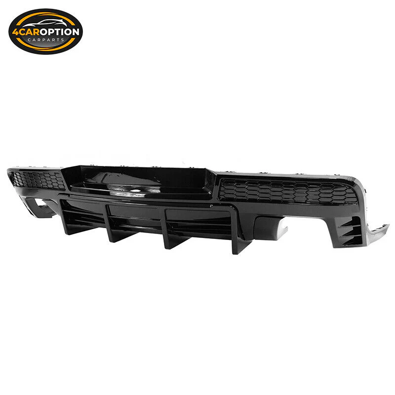 Fits 2014 2015 Chevrolet Camaro Ikon Style Rear Diffuser Bumper Lip Spoiler Gloss Black PP - Image 7