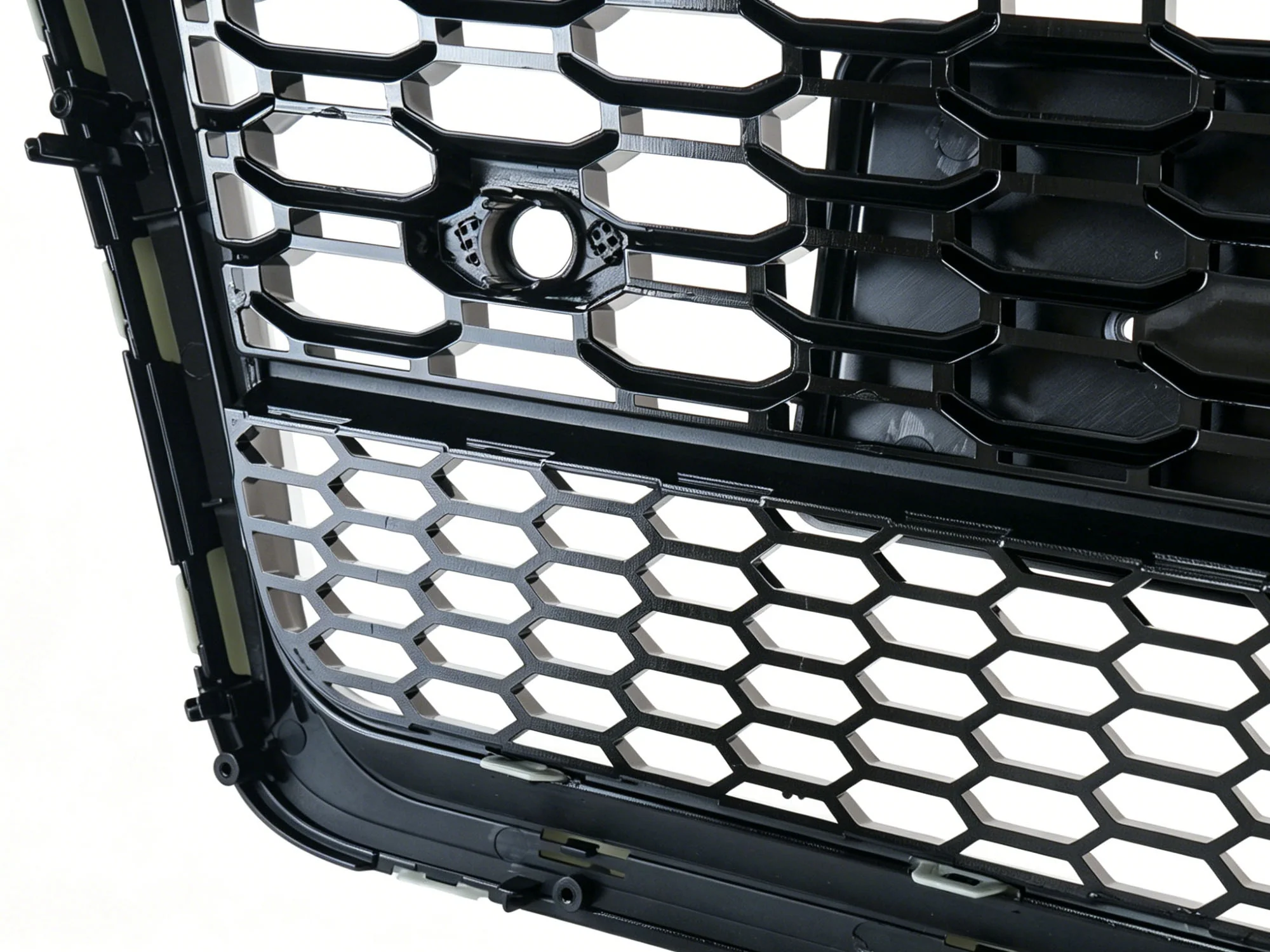 Fits 2018-2020 Audi Q5 SQ5 Front Bumper Grille Mesh Grille ( Black Honeycomb + Chrome Frame) - Image 11