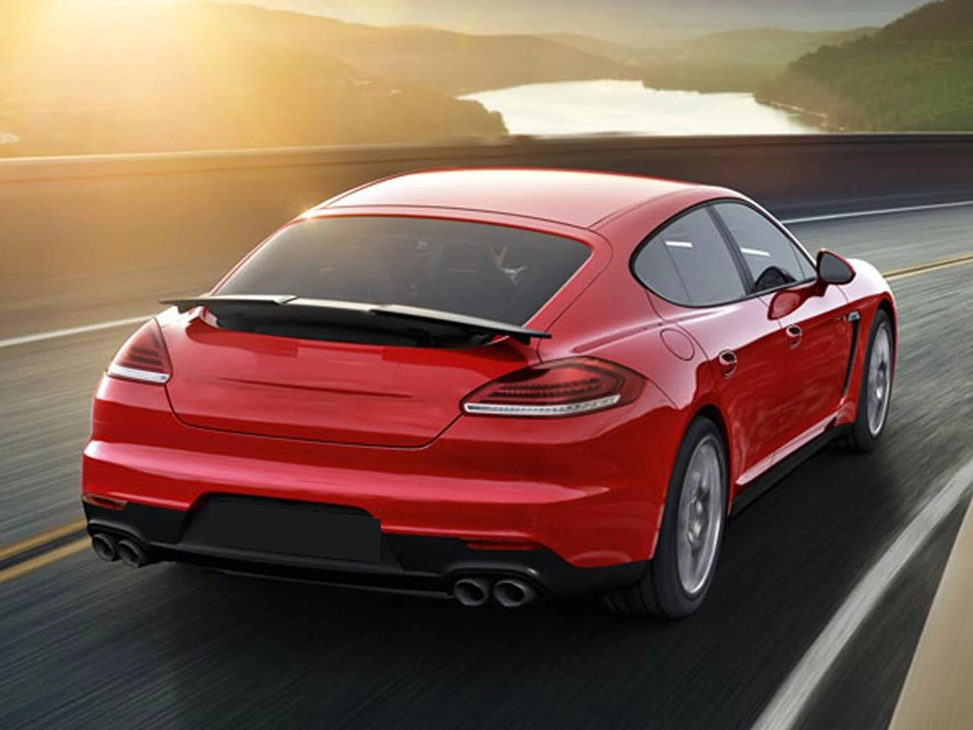 Black Chrome Brushed Exhaust Tips Tailpipe For Porsche 970 Panamera 2010-2013 et167 - Image 4