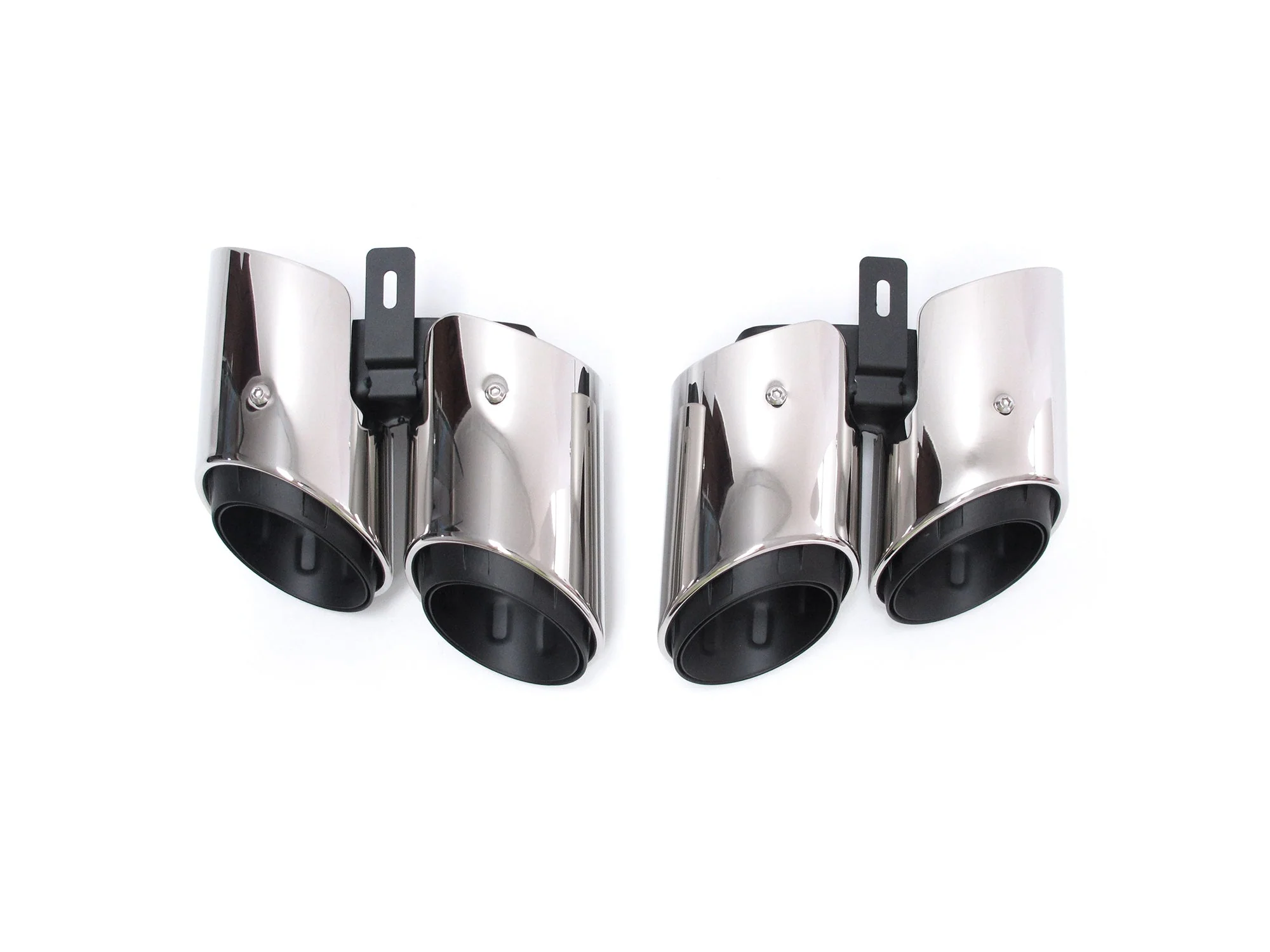 Chrome Sporty Exhaust Tips For Porsche 971 Panamera 2017-2023 et161 - Image 7
