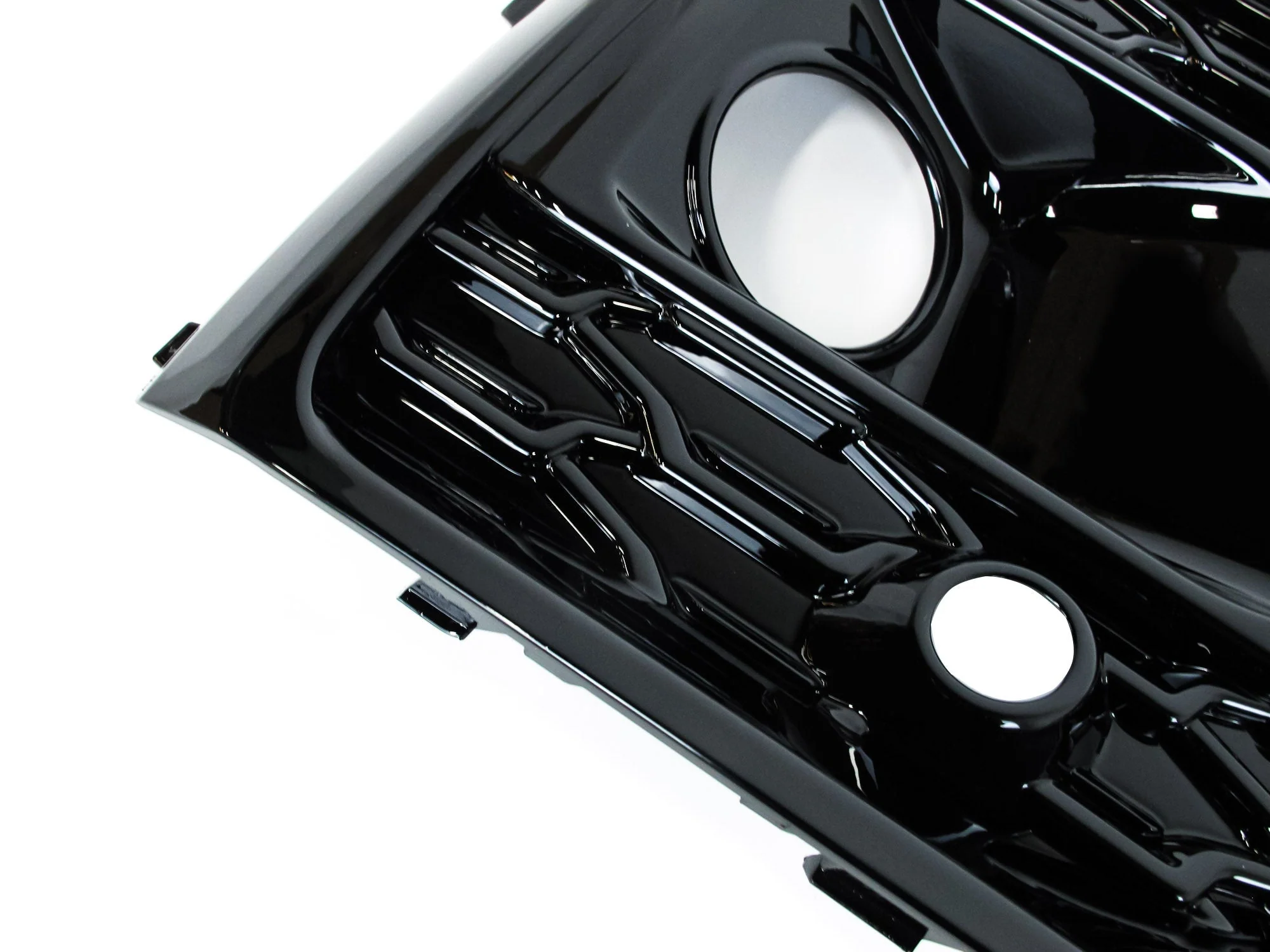 Gloss Black Honeycomb Front Fog Light Grille Cover For AUDI Q5 SQ5 2021-2025 Pair L+R - Image 14