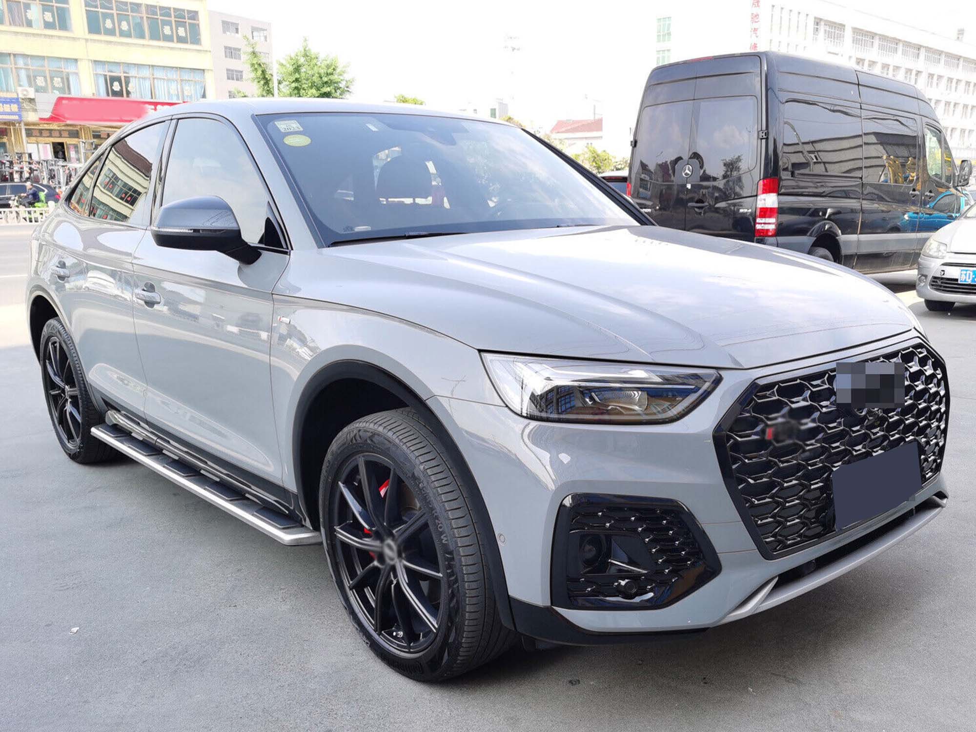 Gloss Black Honeycomb Front Fog Light Grille Cover For AUDI Q5 SQ5 2021-2025 Pair L+R - Image 4