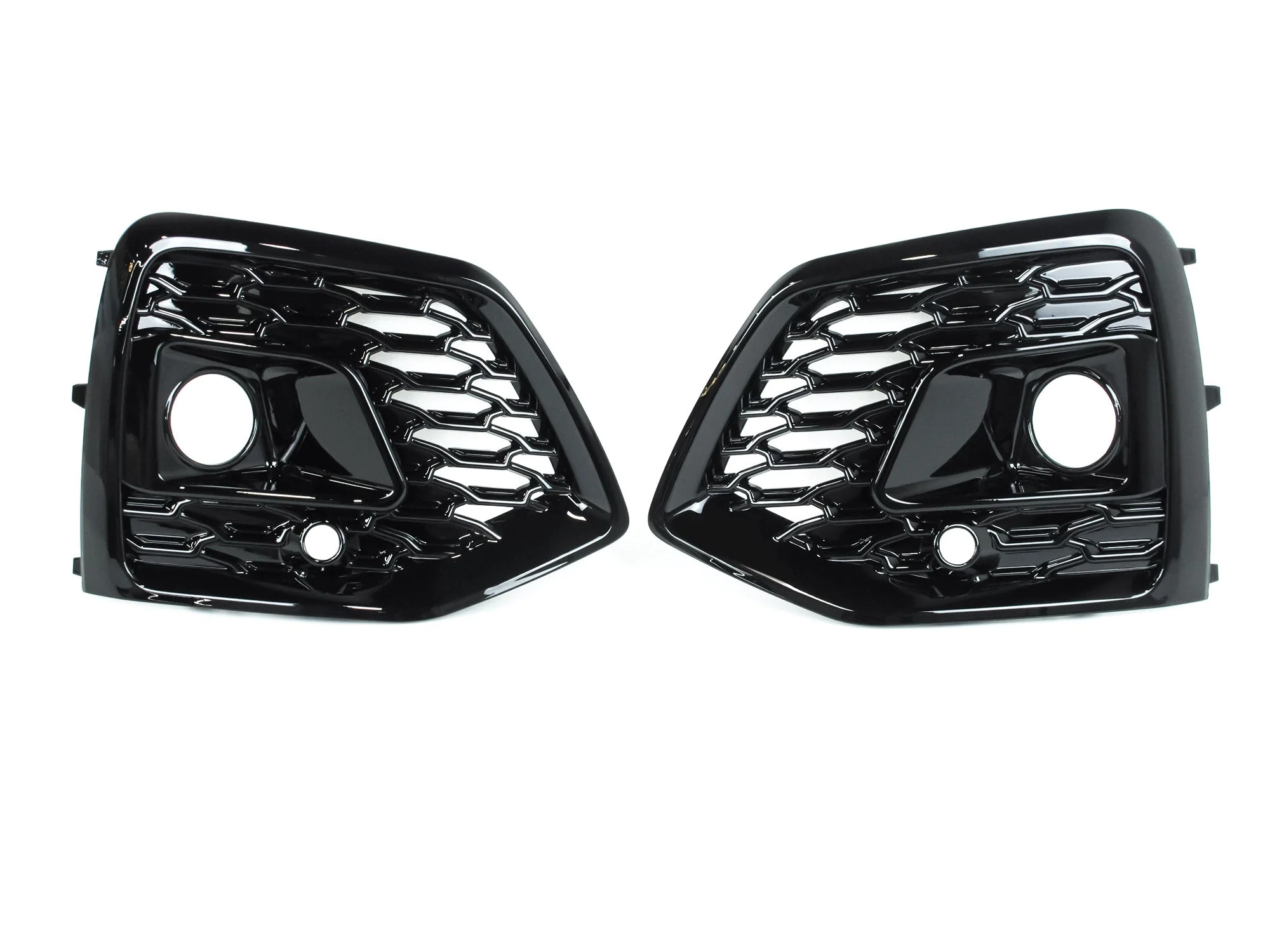 Gloss Black Honeycomb Front Fog Light Grille Cover For AUDI Q5 SQ5 2021-2025 Pair L+R - Image 6