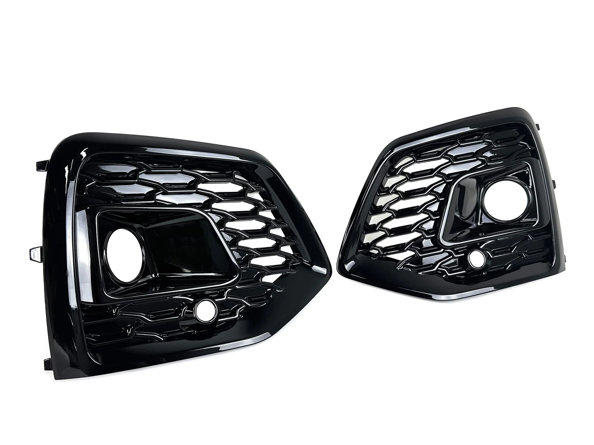 Gloss Black Honeycomb Front Fog Light Grille Cover For AUDI Q5 SQ5 2021-2025 Pair L+R - Image 7