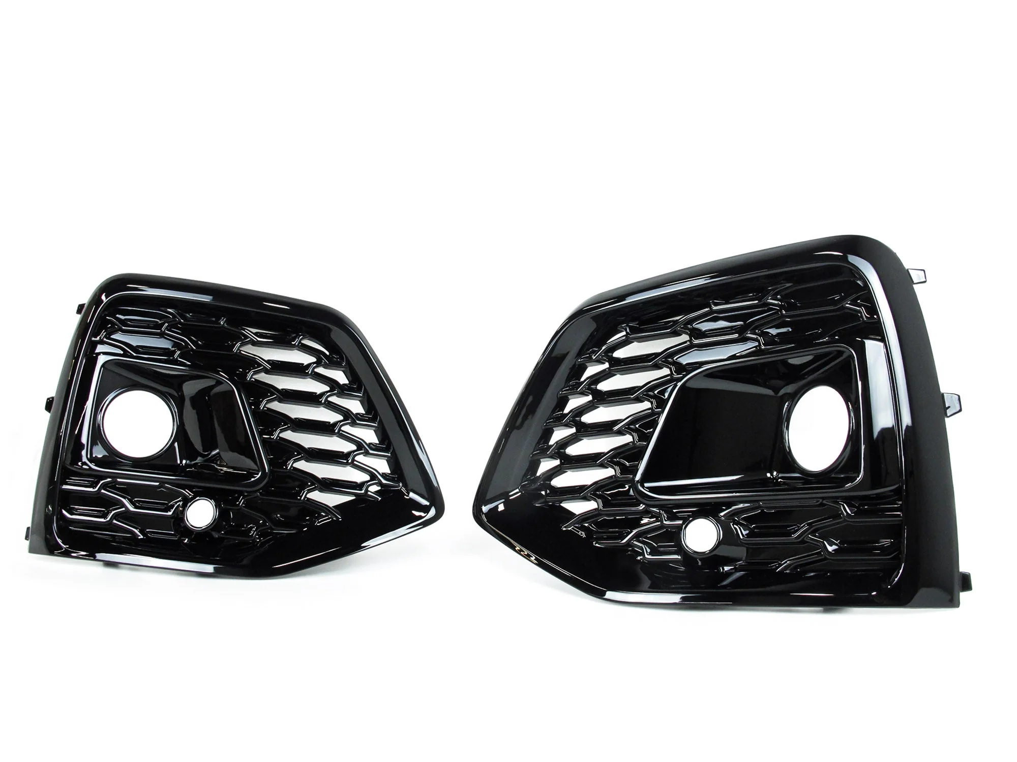Gloss Black Honeycomb Front Fog Light Grille Cover For AUDI Q5 SQ5 2021-2025 Pair L+R - Image 8