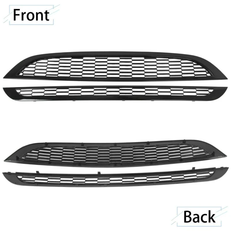Honeycomb Front Upper & Lower Grill for Mini Cooper R52 R53 2002-2006 - Image 4