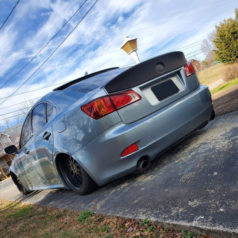 Matte Black Rear Trunk Spoiler + Roof Wing For 2006-2013 Lexus IS250 IS350 IS-F Sedan - Image 5