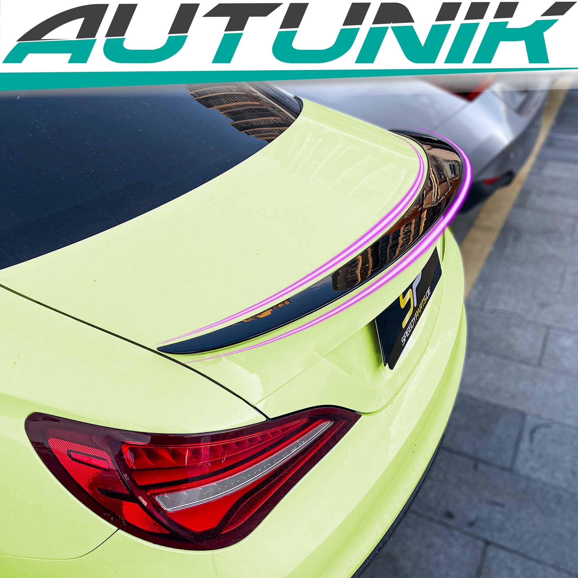 Gloss Black Rear Trunk Spoiler For Mercedes CLA W117 C117 CLA180 CLA200 CLA250 2013-2019