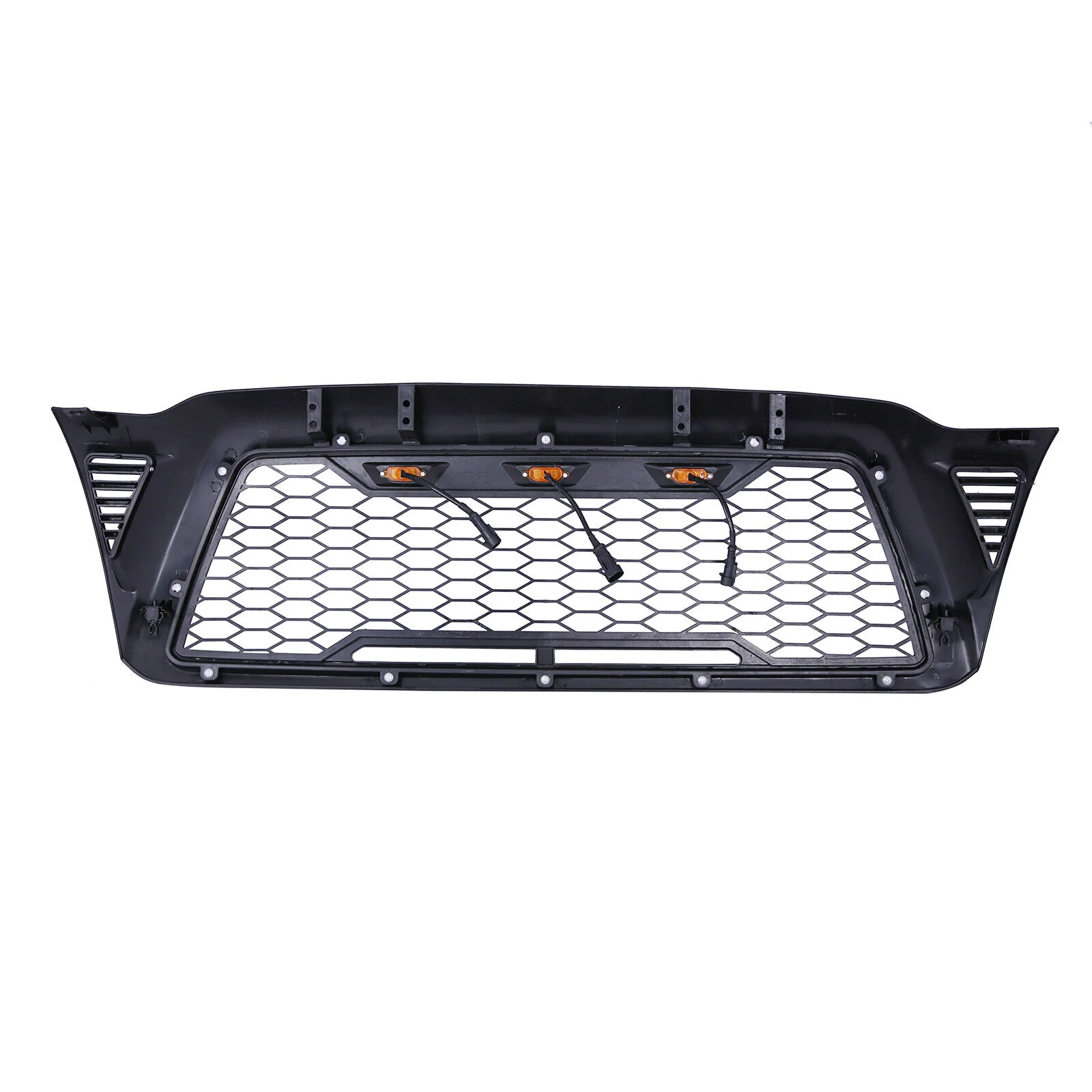For 2005-2011 Toyota Tacoma Front Bumper Hood Upper Mesh Grille LED Grill Black - Image 7