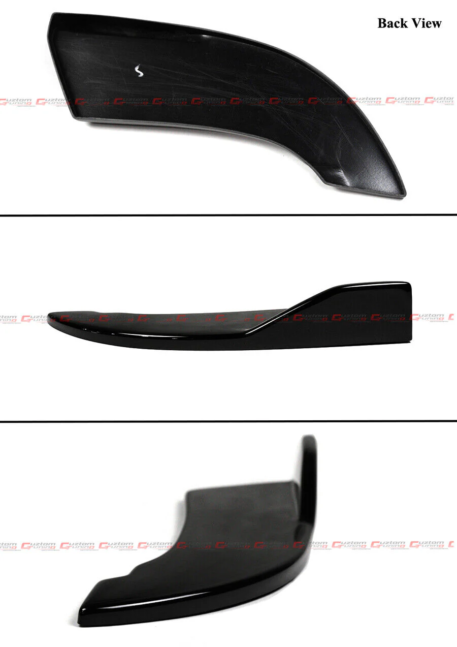 For 2006-2011 Honda Civic Sedan Gloss Black Rear Bumper Winglet Corner Spats Extension - Image 2