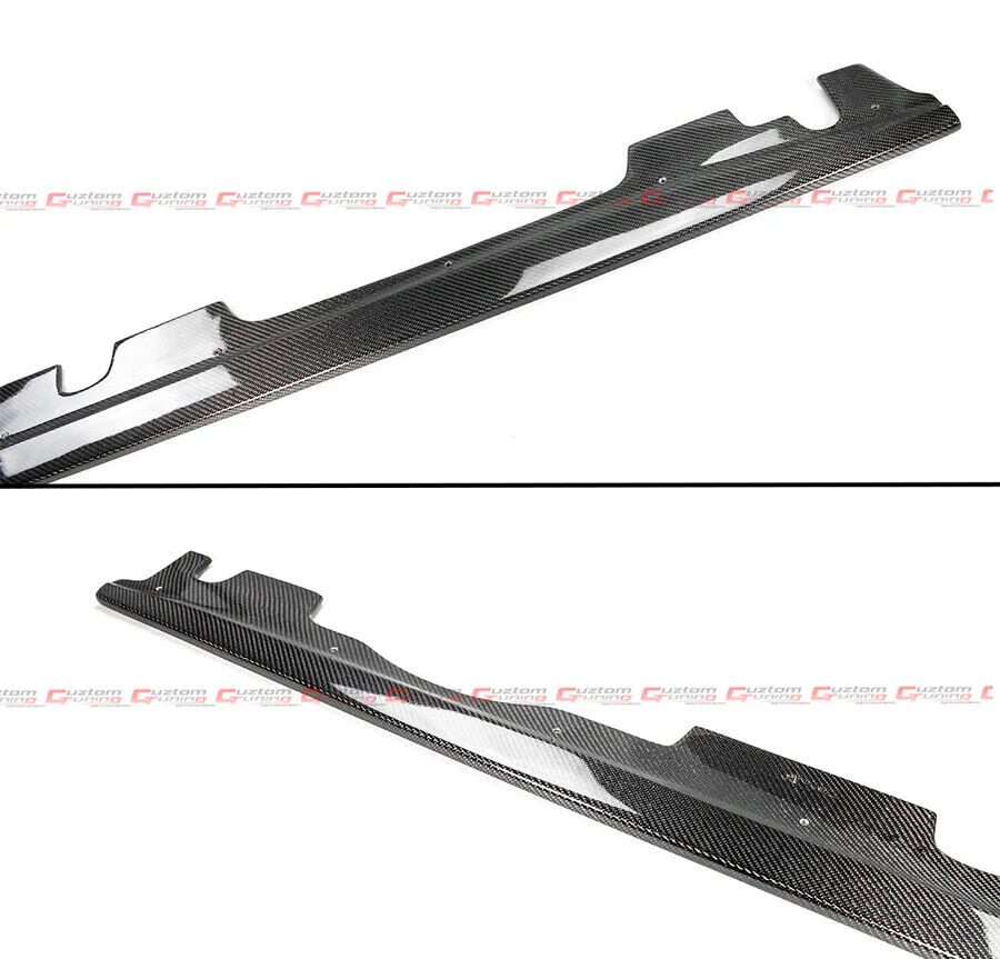 For 2008-2013 BMW E92 E93 M3 Carbon Fiber Side Skirt Extension Splitters - Image 3