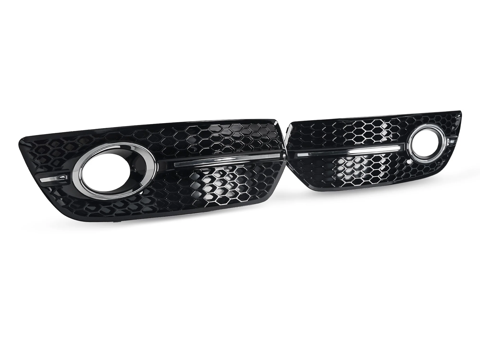 For 2009-2012 Audi Q5 W/O S-Line Pkg Fog Light Cover Grill Gloss Black SQ5 Style - Image 6