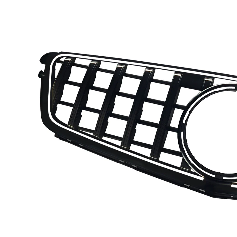 For 2009-2014 Mercedes Benz W204 C250 C300 C350 Front Bumper Grille W/LED Light Luminous GT Grill Gloss Black - Image 5