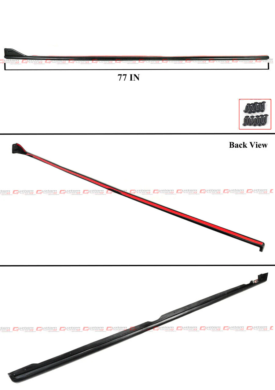 For 2010-2014 Subaru Legacy Sedan 5th Gen Matt Black Side Skirt Extension - Image 2