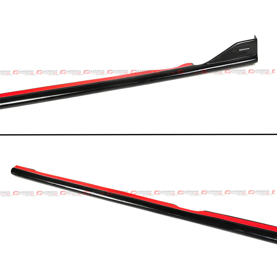 For 2010-2014 Subaru Legacy Sedan 5th Gen Matt Black Side Skirt Extension - Image 3