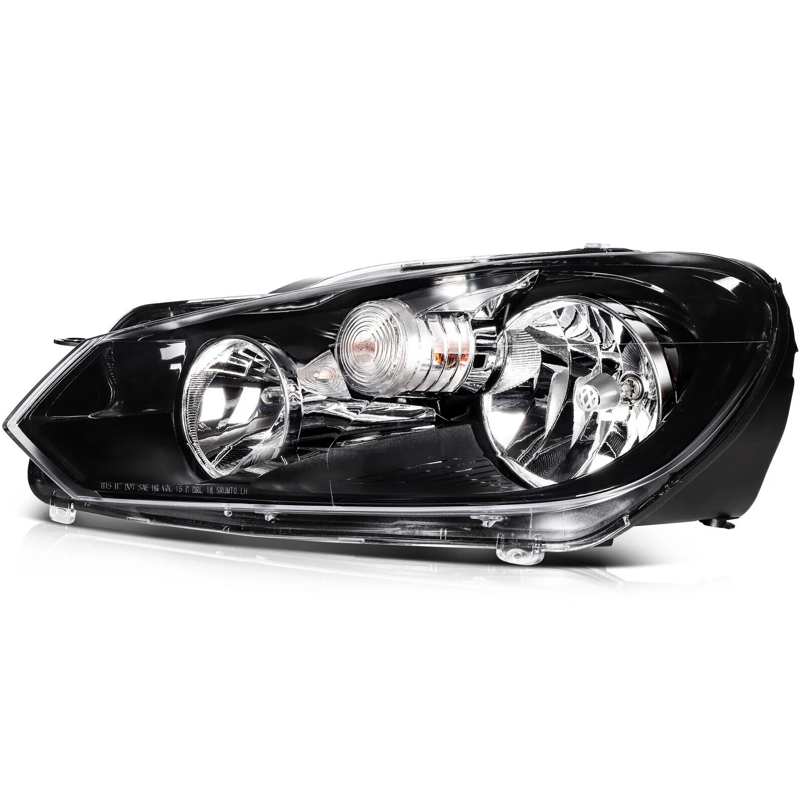 For 2010-2014 Volkswagen GTI Golf Jetta Sportwagen(MK6) Headlights Assembly Pair - Image 3