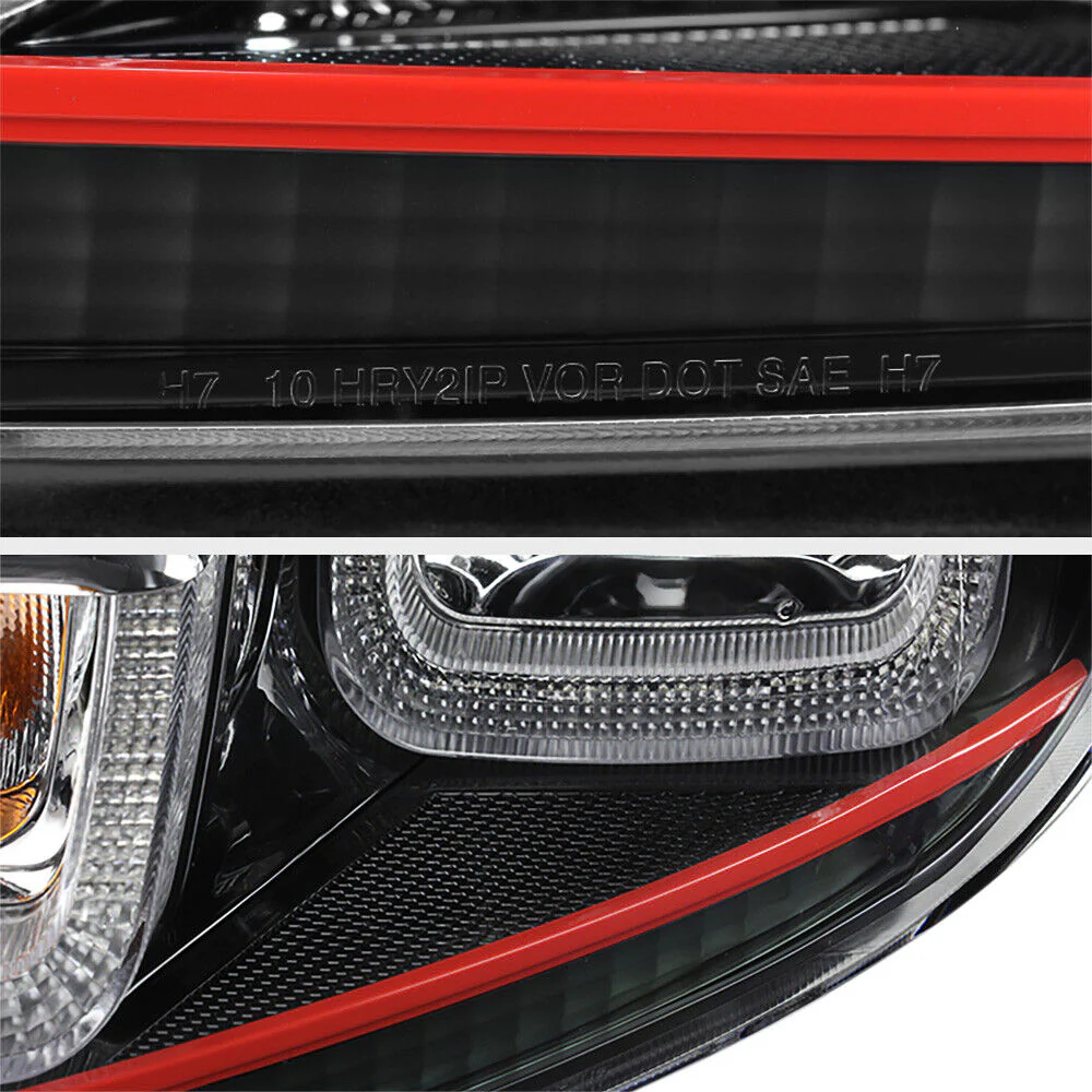 For 2010-2014 Volkswagen MK6 GTI GOLF Sportwagon OLED Neon Tube Red Headlights Pair - Image 11