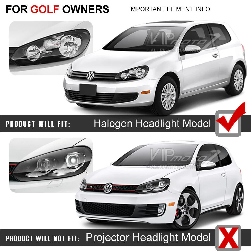 For 2010-2014 Volkswagen MK6 GTI GOLF Sportwagon OLED Neon Tube Red Headlights Pair - Image 6