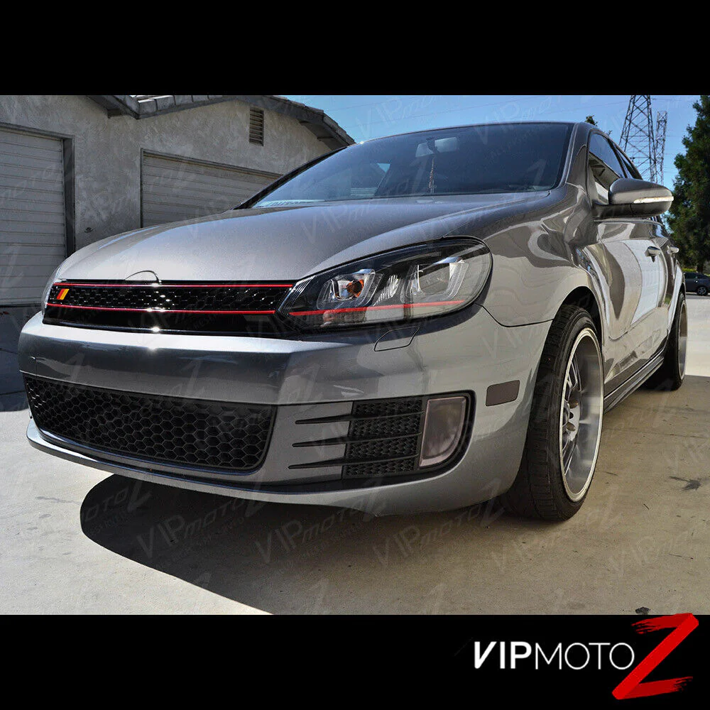 For 2010-2014 Volkswagen MK6 GTI GOLF Sportwagon OLED Neon Tube Red Headlights Pair - Image 9
