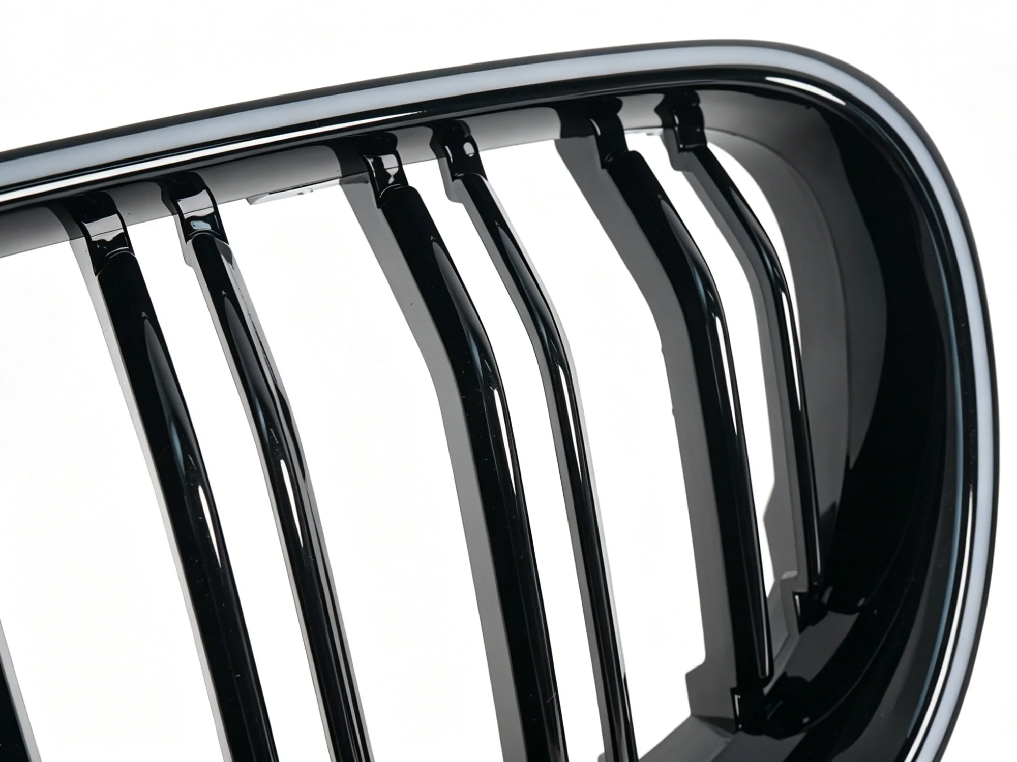 For 2010-2016 BMW 5 Series F10 F11 Front LED Kidney Grille Bumper Upper Grill Gloss Black - Image 10
