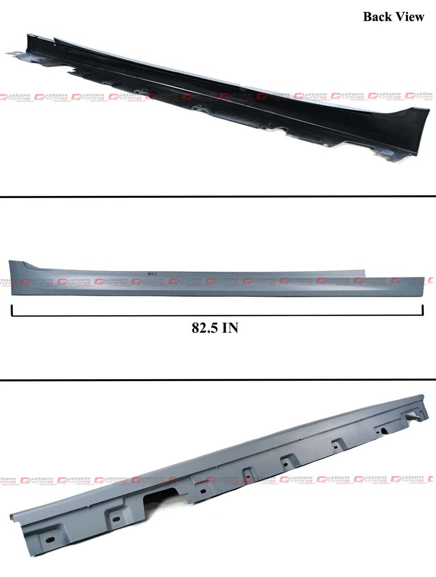 For 2011-2016 BMW F10 5 Series Primer Matt Finish Side Skirt Extensions - Image 2