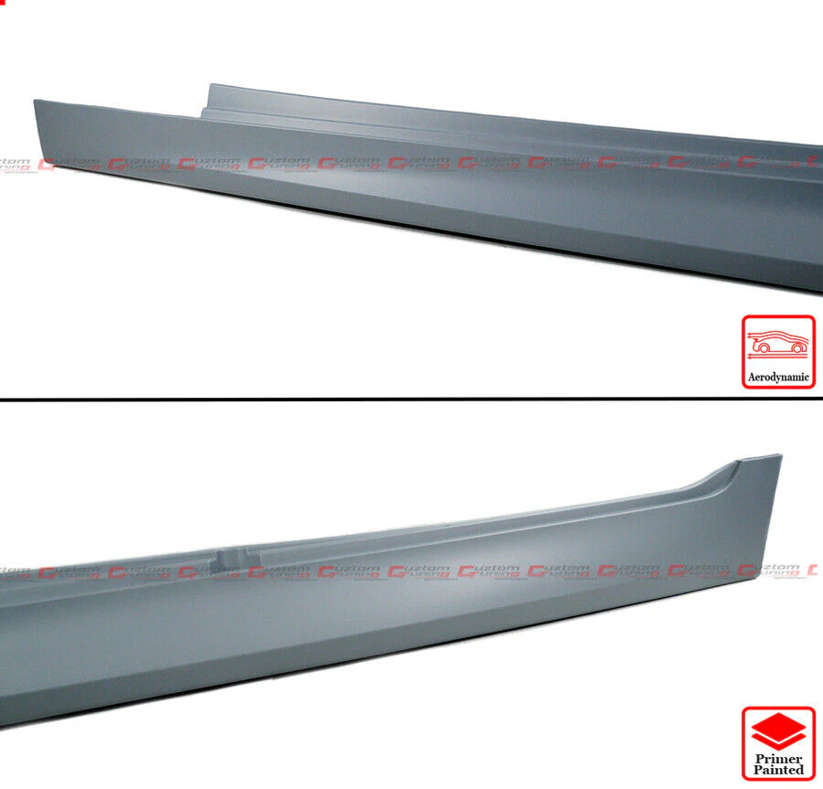 For 2011-2016 BMW F10 5 Series Primer Matt Finish Side Skirt Extensions - Image 3