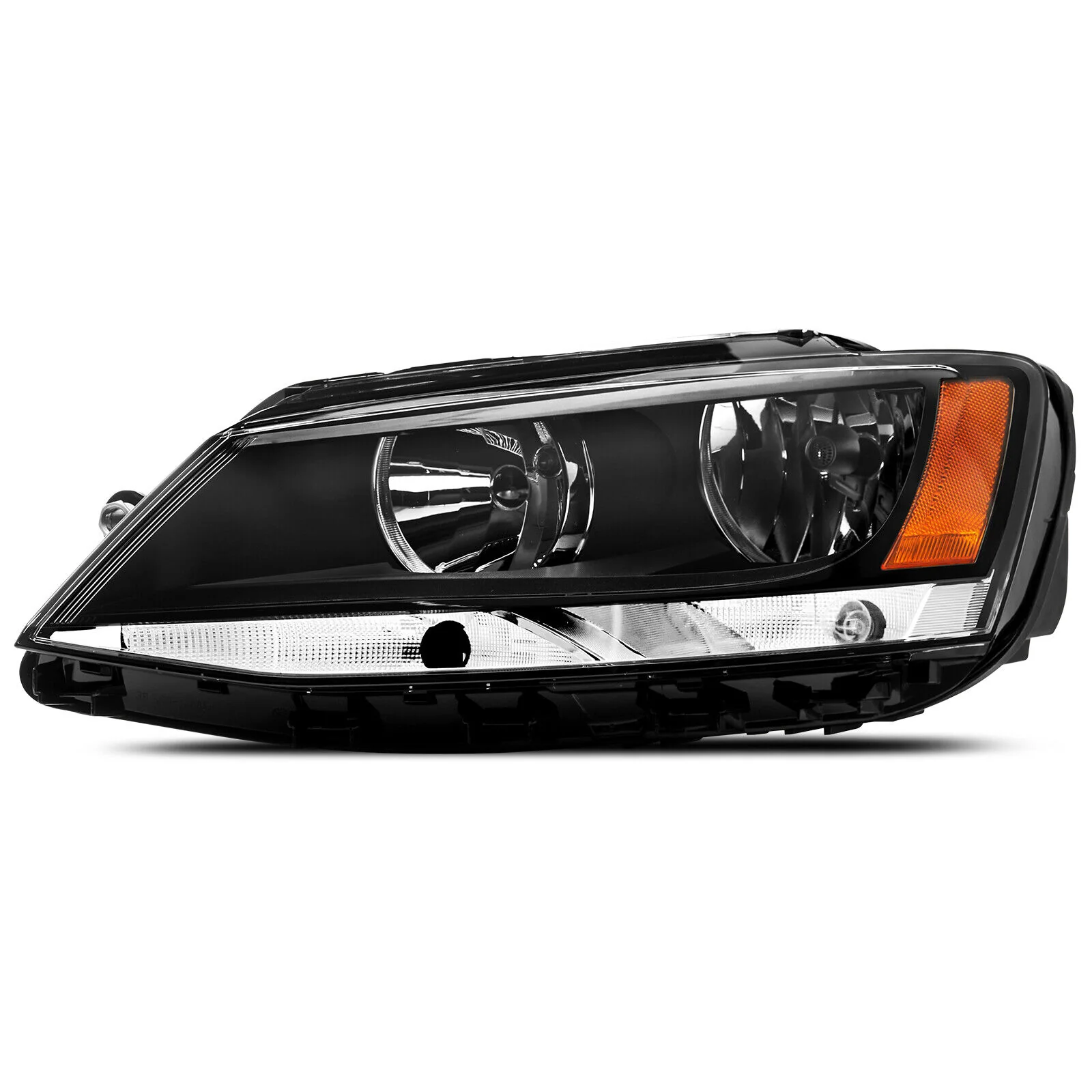 For 2011-2018 VW Jetta MK6 Base SE TDI GTI Headlights Assembly Black Halogen - Image 3