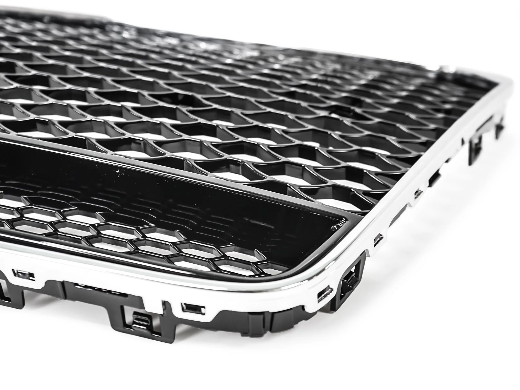 For 2013-2016 AUDI A5 S5 RS5 Front Bumper Honeycomb Grille Grill + Chrome Frame - Image 7