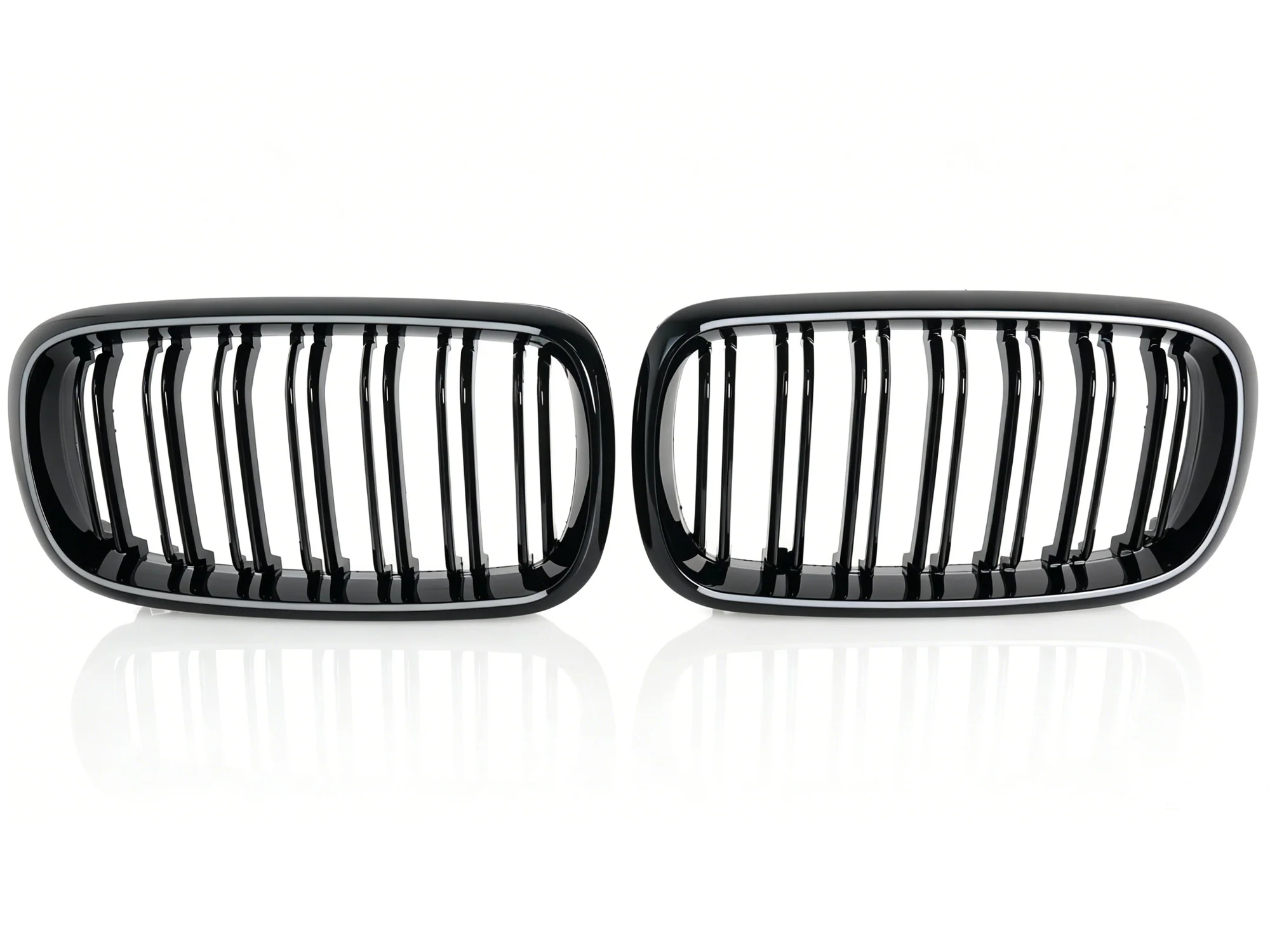 For 2014-2018 BMW X5 F15 X6 F16 Gloss Black LED Light Front Kidney Grille Upper Grill Radiator - Image 6