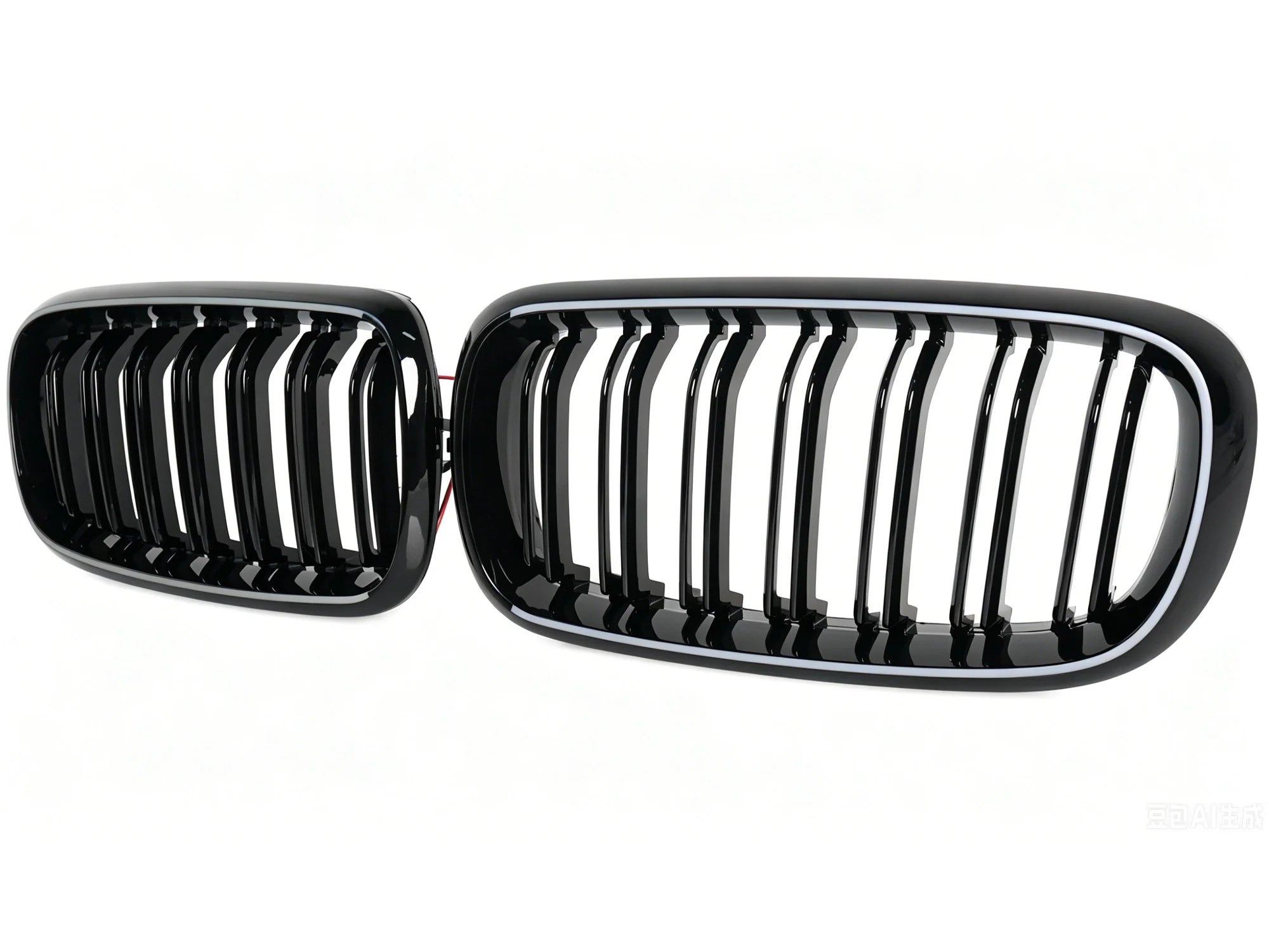 For 2014-2018 BMW X5 F15 X6 F16 Gloss Black LED Light Front Kidney Grille Upper Grill Radiator - Image 8