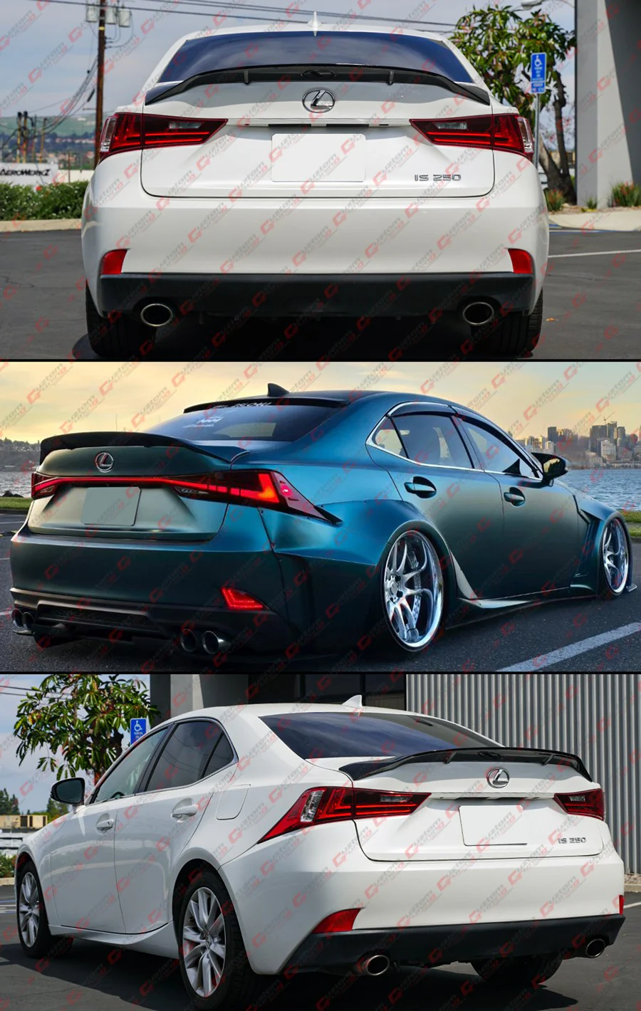 For 2014-2020 Lexus IS200 IS300 IS350 R Style Gloss Black Highkick Rear Trunk Spoiler - Image 5