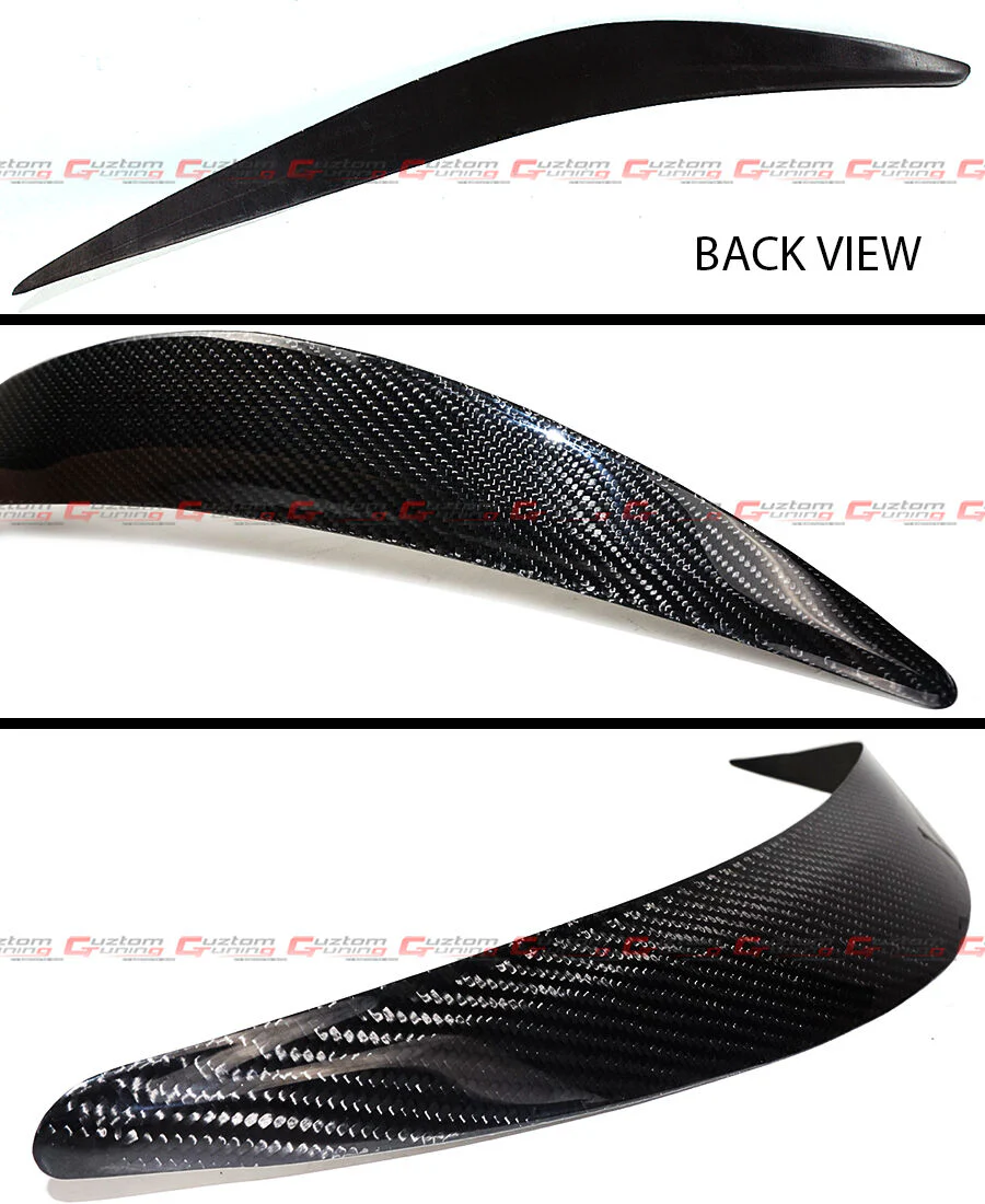 For 2014-2024 Infiniti Q50 Carbon Fiber Headlight Eyelid Eye Lid Cover Trims Eyebrows - Image 2