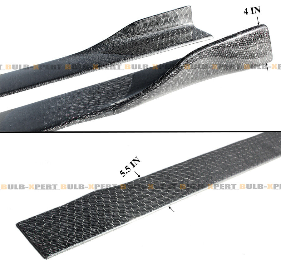 For 2014-2024 Infiniti Q50 Honeycomb Carbon Fiber Side Skirt Extension - Image 3