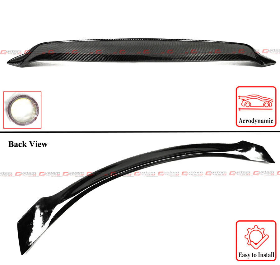 For 2014-2024 Maserati Ghibli ASP Style Real Carbon Fiber Highkick Trunk Spoiler - Image 2