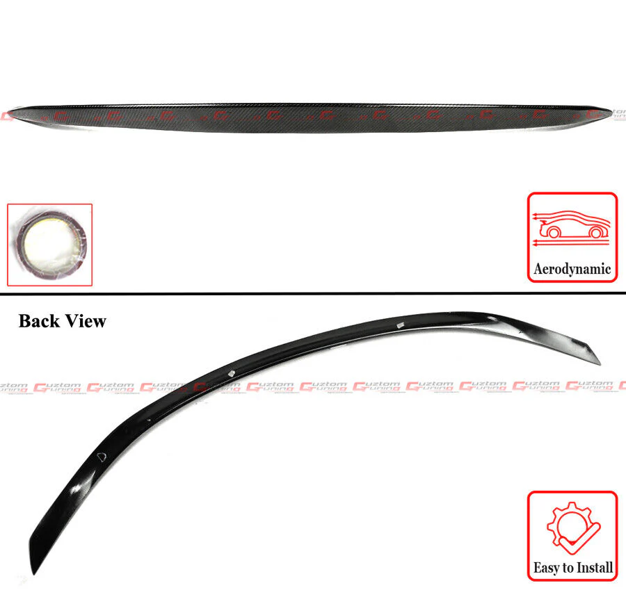For 2014-2024 Maserati Ghibli FD Style Sleek Real Carbon Fiber Trunk Spoiler Wing - Image 2
