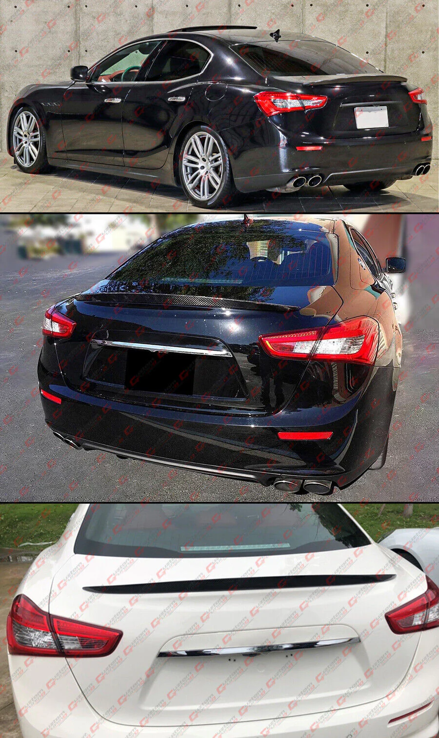 For 2014-2024 Maserati Ghibli Sport S Style Real Carbon Fiber Trunk Spoiler Wing - Image 4