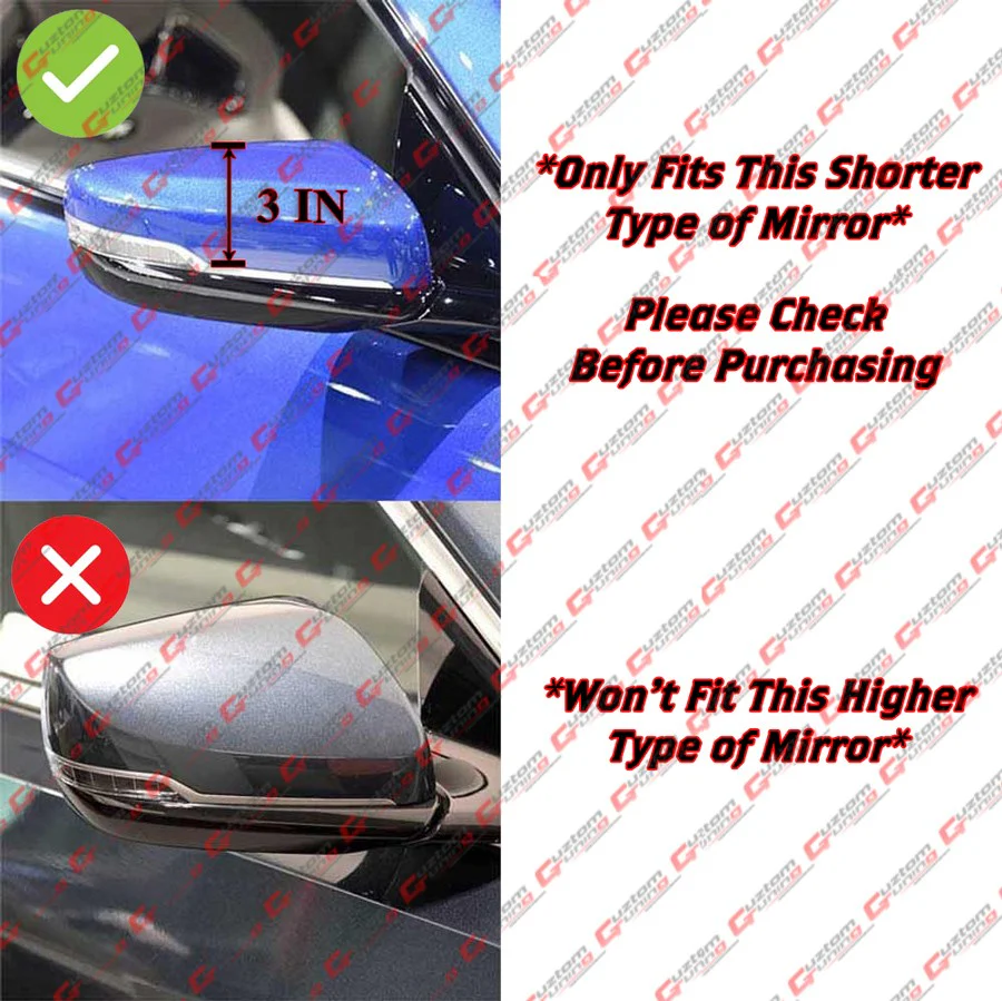 For 2014-2025 Cadillac CT5 CT6 CTS Full Carbon Fiber M Style Side Mirror Covers Caps Stick-On - Image 3