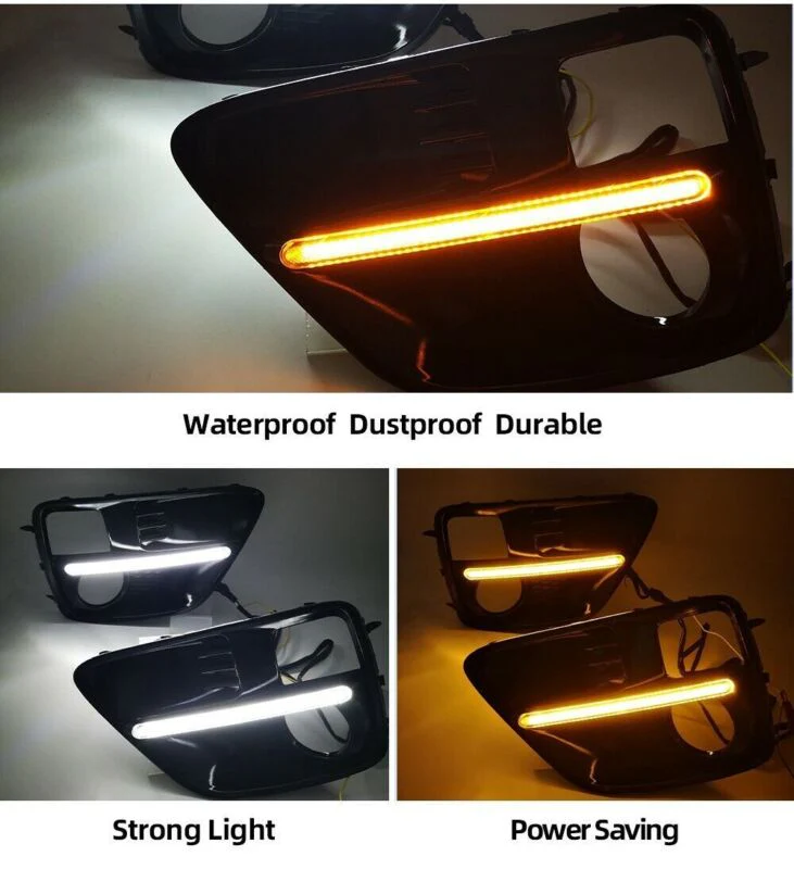 LED Turn signal Fog Lamp & Daytime Running Light DRL For 2015-2017 Subaru WRX STI - Image 2