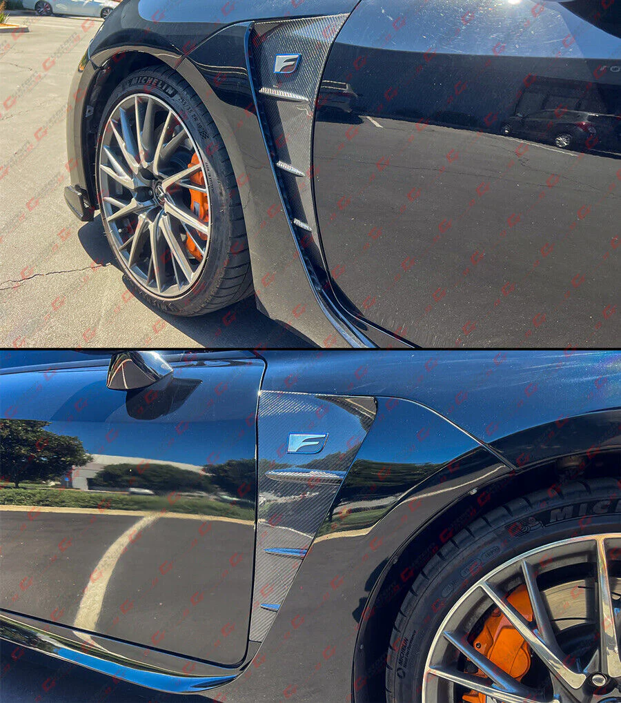 For 2015-2018 Lexus RC-F Real Carbon Fiber Front Fender Side Vent Cover Garnish Trims - Image 5