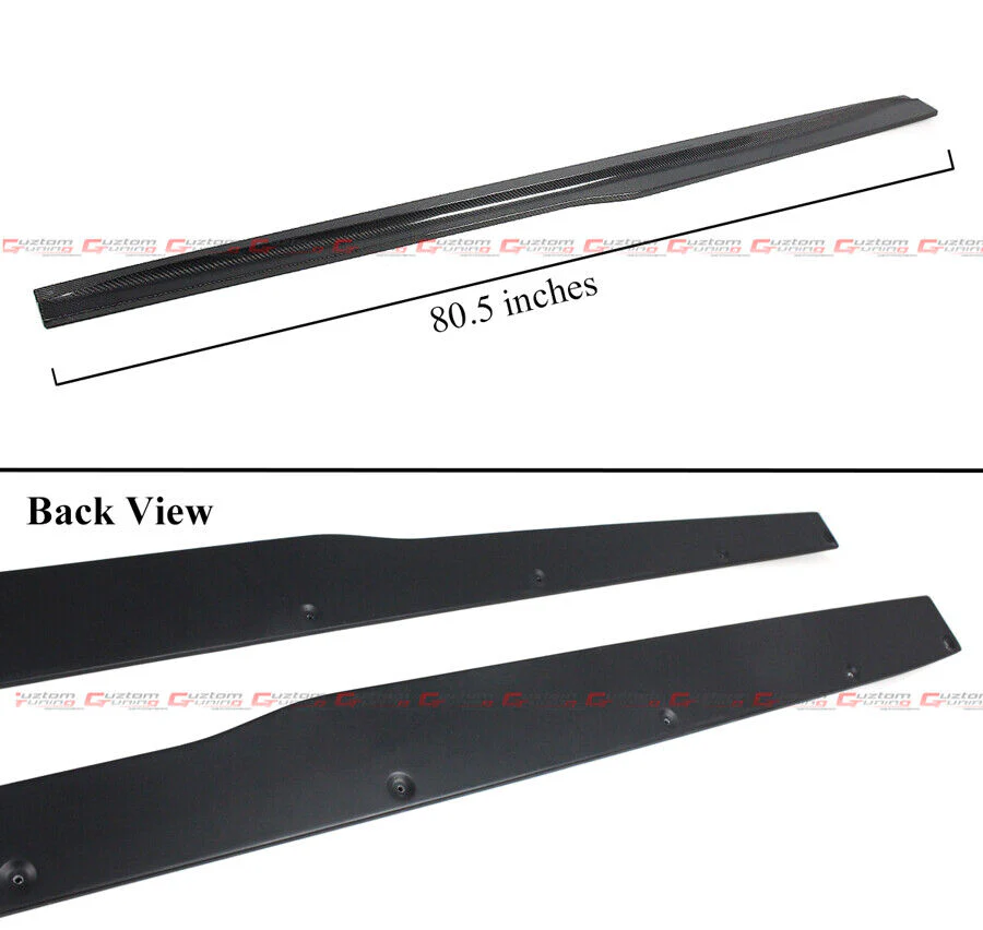 For 2015-2019 BMW F80 F81 M3 Carbon Fiber Side Skirt Extension Panels - Image 2