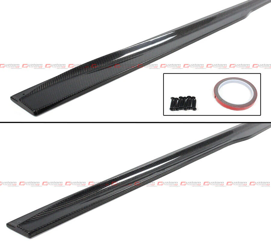 For 2015-2019 BMW F80 F81 M3 Carbon Fiber Side Skirt Extension Panels - Image 3