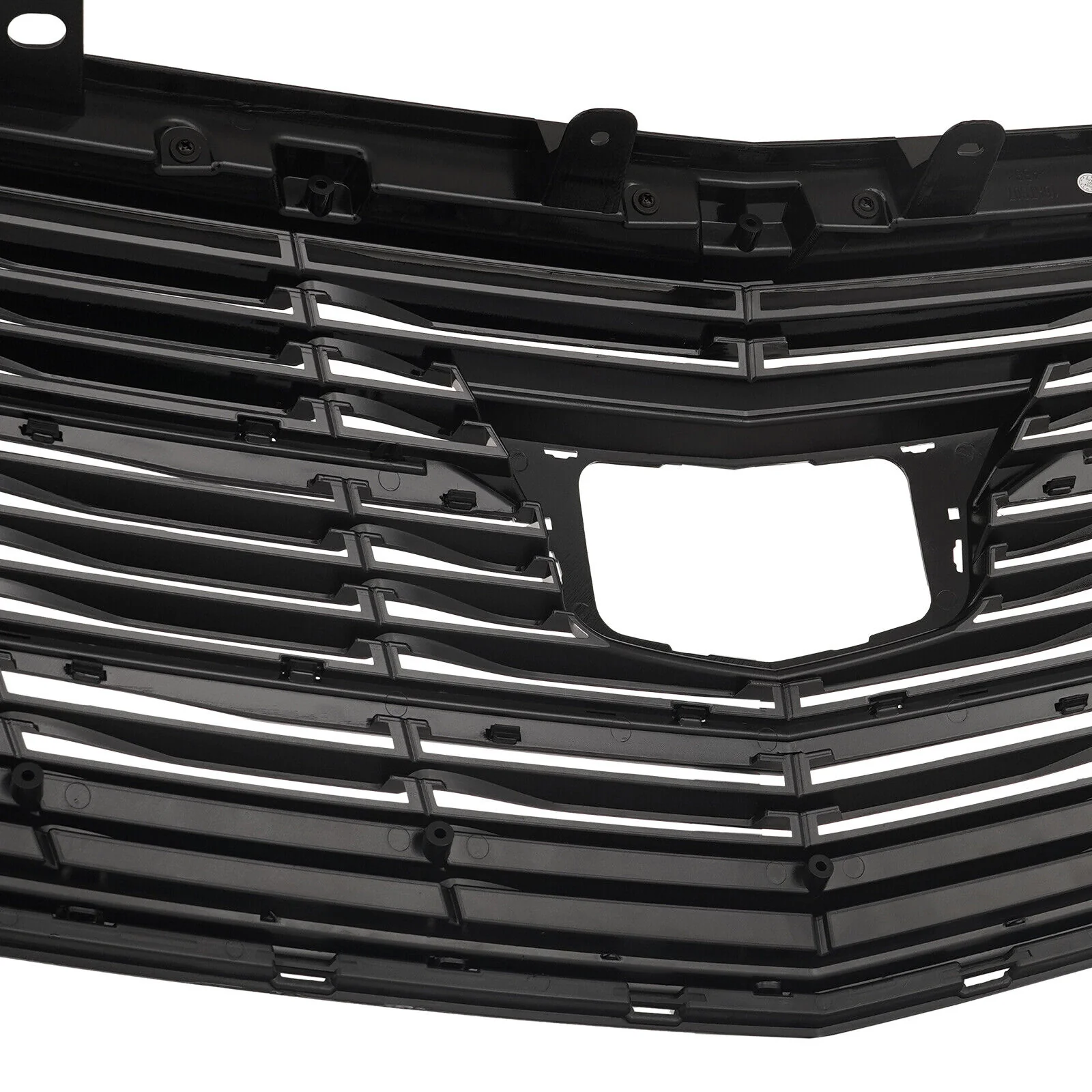 For 2015-2019 Cadillac ATS Front Grille Upper Bumper Grill Gloss Black - Image 10